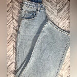 SHEIN Blue Straight Jeans Classic Style